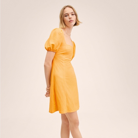 Mango Dresses & Skirts - MANGO- Flowing dress with balloon sleeves